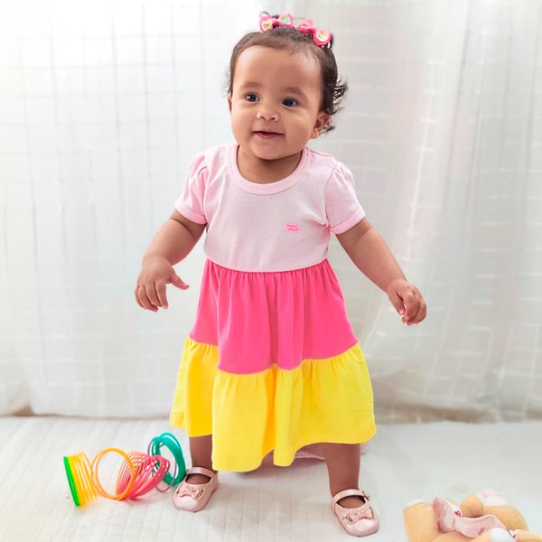 Vestido Marias para Bebê 100% Algodão Baby Duck